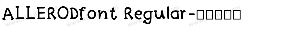 ALLERODfont Regular字体转换